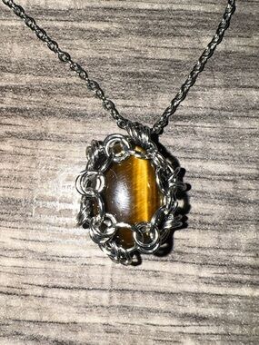 Tiger's Eye Pendant Necklace